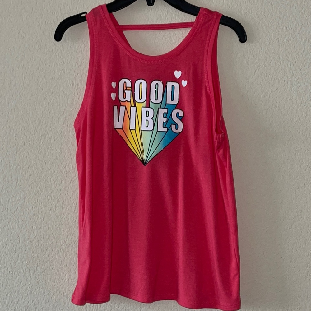 “Good Vibes” Pink Tank Top